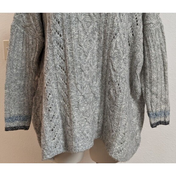 Women's Cabi # 3848 Horizon Pullover Gray V-Neck Oversized Chunky Knit Sweater S - Picture 4 of 12